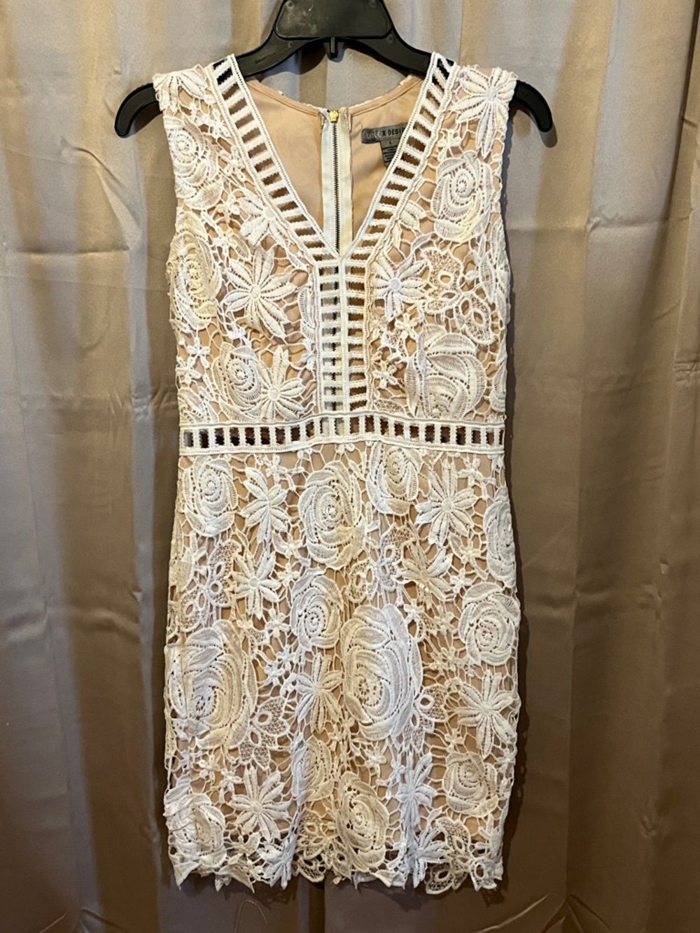 White Lace V-Neck Dress - Love X Design
